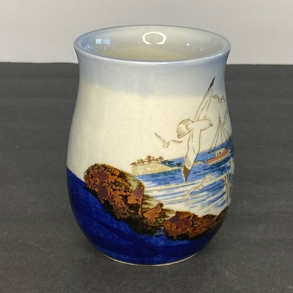 Otagiri Stoneware Coffee Mug Lighthouse Ocean Seagulls Blue Brown Gray 1… - Picture 4 of 8